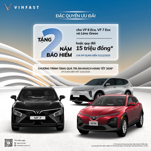 ⏰ CHỈ ĐẾN 31/12 – TẶNG 2 NĂM BẢO HIỂM