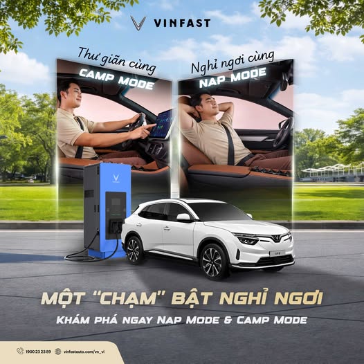 🚗💤 MỘT CHẠM – BẬT NGAY NGHỈ NGƠI CÙNG NAP MODE TRÊN VF 8