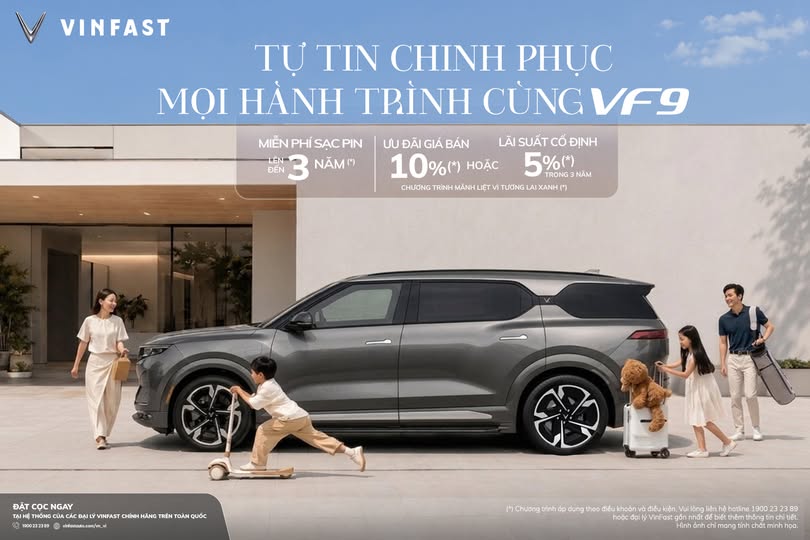 TỰ TIN CHINH PHỤC MỌI HÀNH TRÌNH CÙNG VF 9